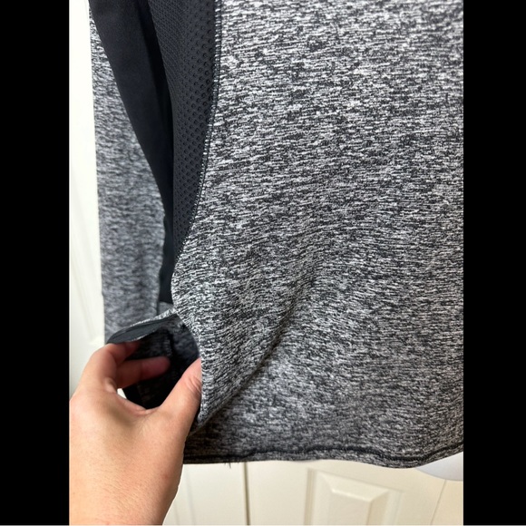 ATHLETA Running Wild Track Jacket Colorblock Black Gray Marled Reflective 1/2 - Picture 6 of 14